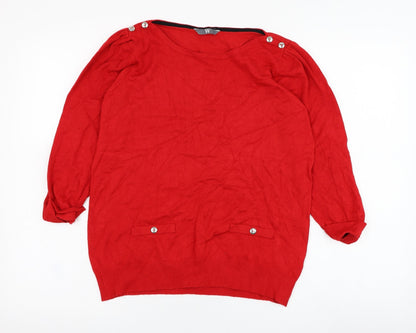 Womens UK Size 14 BHS Red Pullover Jumper
