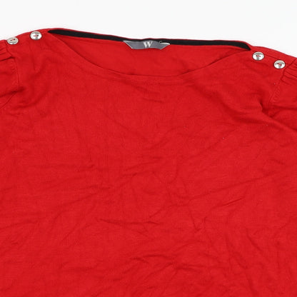 Womens UK Size 14 BHS Red Pullover Jumper