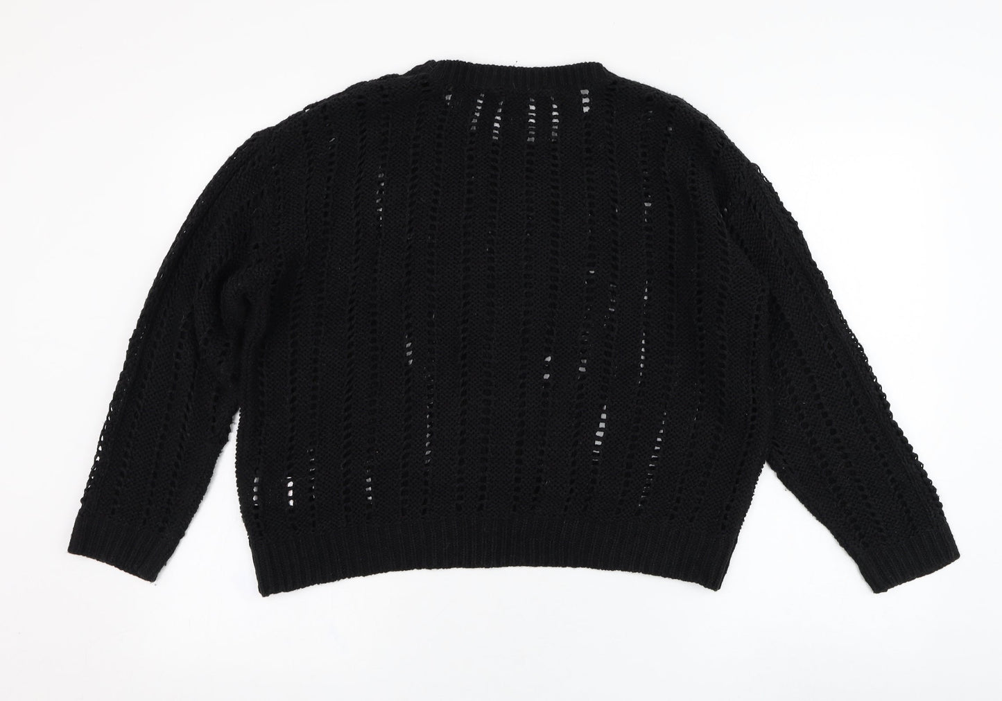 Womens UK Size M Peacocks Black Pullover Jumper