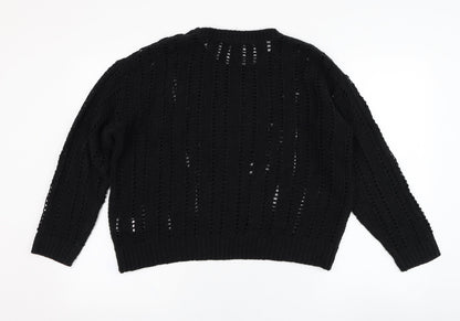 Womens UK Size M Peacocks Black Pullover Jumper