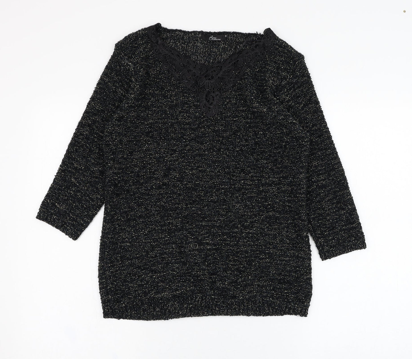 Womens UK Size S BM Black Pullover Jumper
