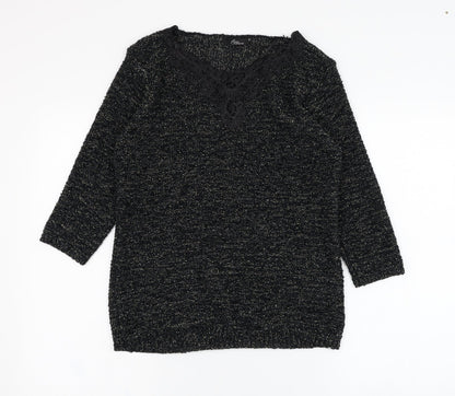 Womens UK Size S BM Black Pullover Jumper