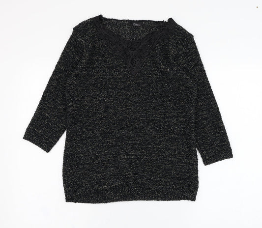 Womens UK Size S BM Black Pullover Jumper