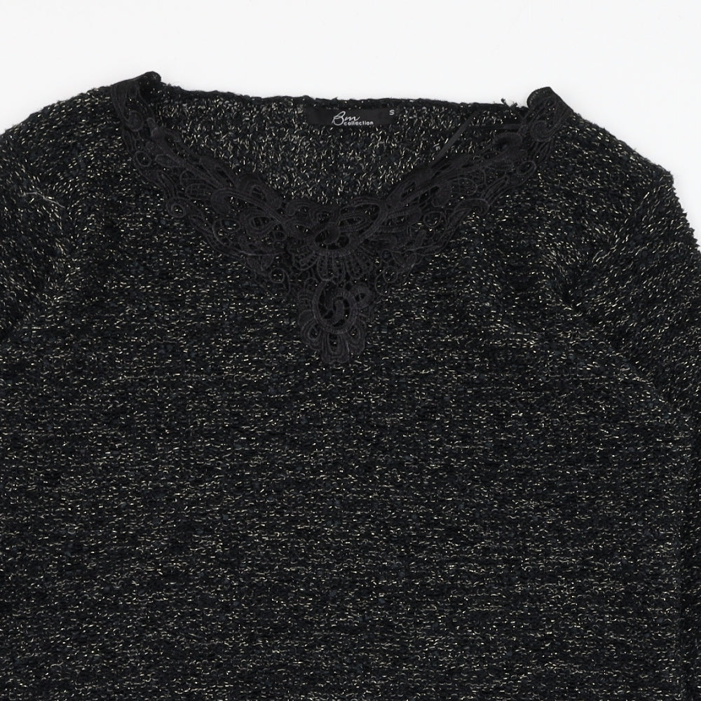 Womens UK Size S BM Black Pullover Jumper