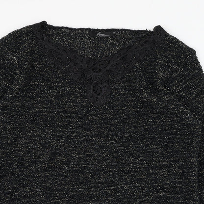Womens UK Size S BM Black Pullover Jumper