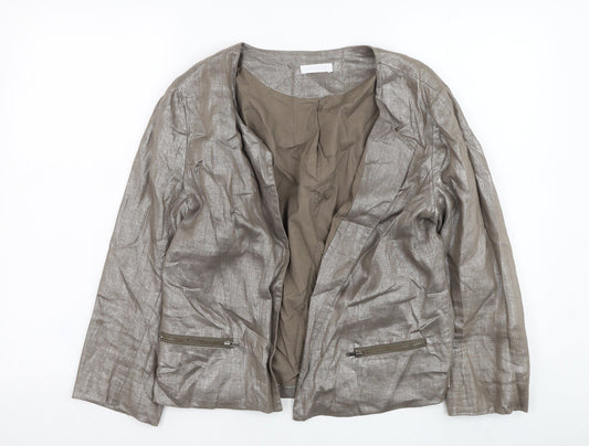 Promod Womens Brown   Biker Jacket Size 14