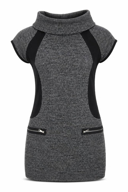 Quiz Womens Grey  Acrylic Bodycon  Size 10  Boat Neck Pullover