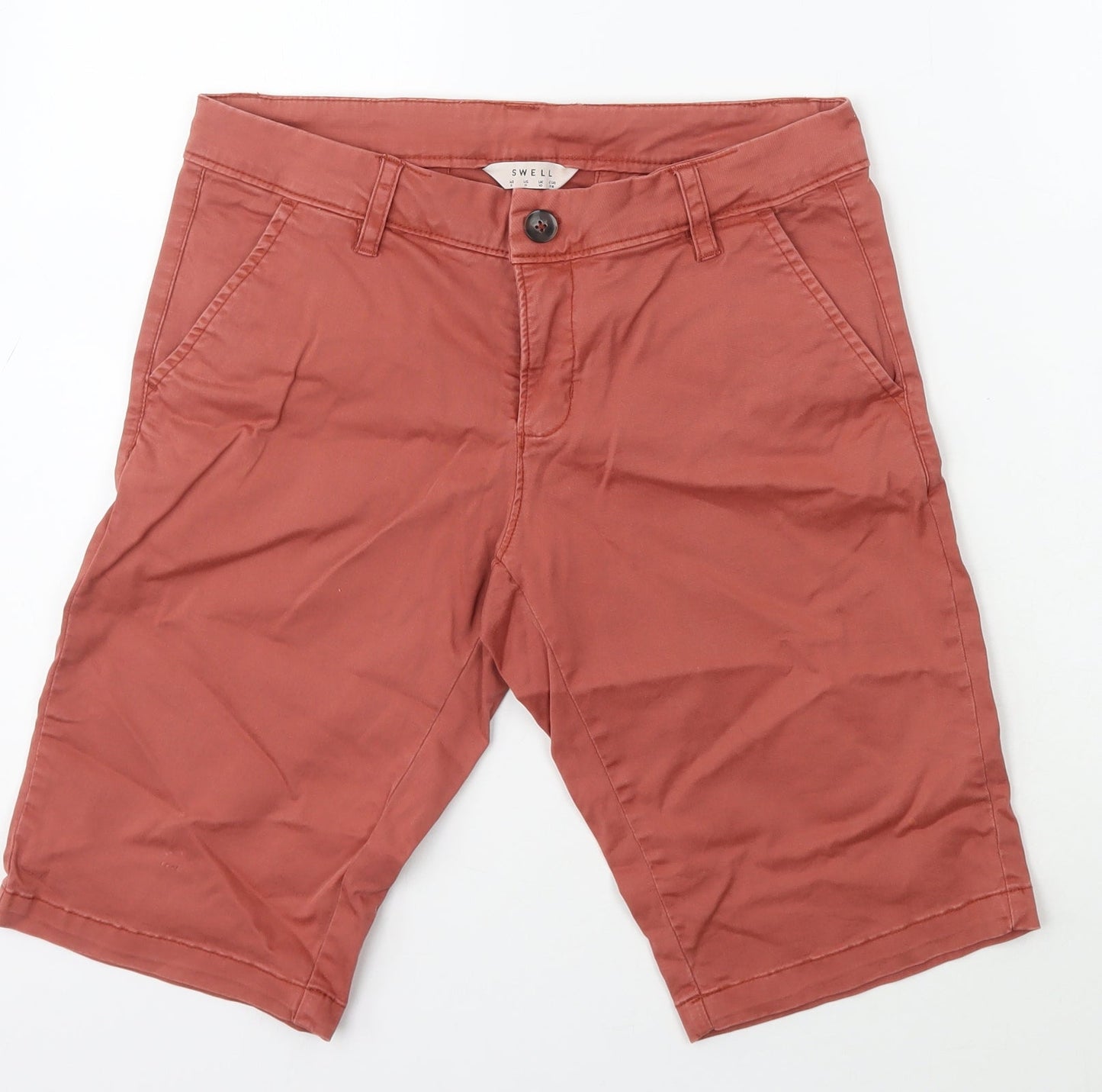 Swell Womens Pink  Cotton Boyfriend Shorts Size 6 L12 in Regular Zip