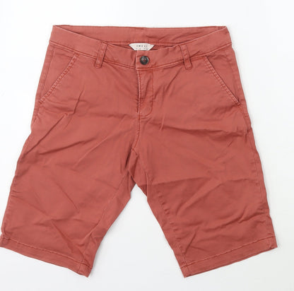 Swell Womens Pink  Cotton Boyfriend Shorts Size 6 L12 in Regular Zip