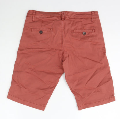 Swell Womens Pink  Cotton Boyfriend Shorts Size 6 L12 in Regular Zip