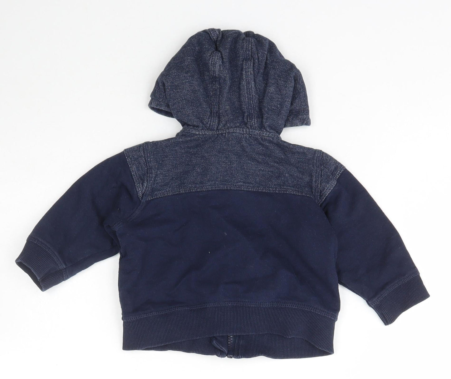 Matalan Boys Blue  Cotton Full Zip Jumper Size 6-9 Months  Zip