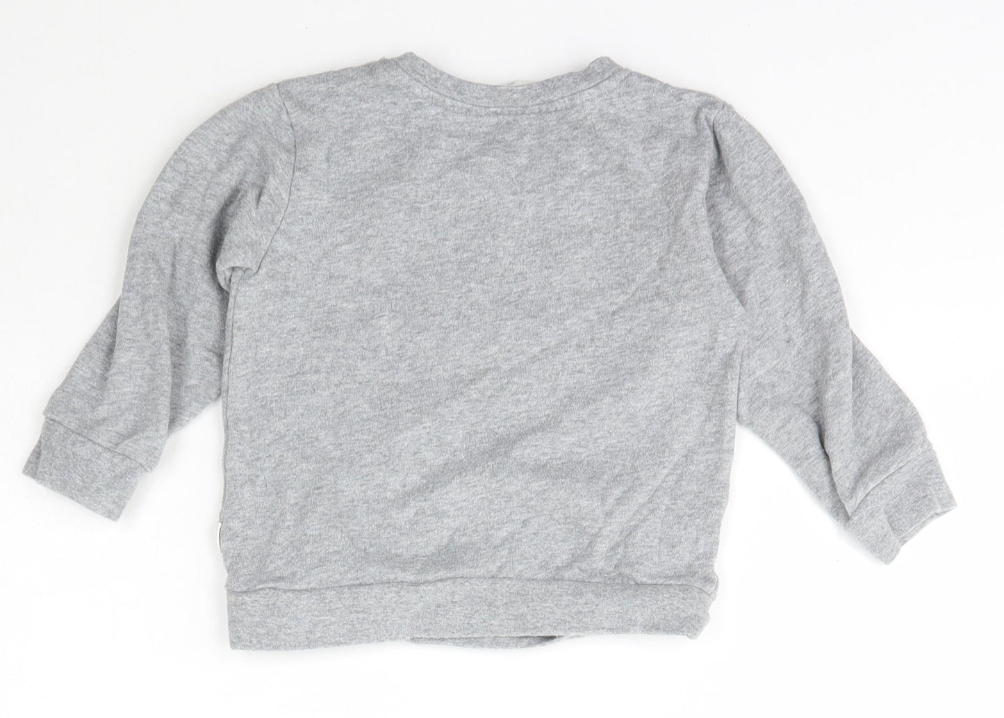 Peter Alexander Girls Grey Crew Neck  Cotton Pullover Jumper Size 2 Years  Pullover