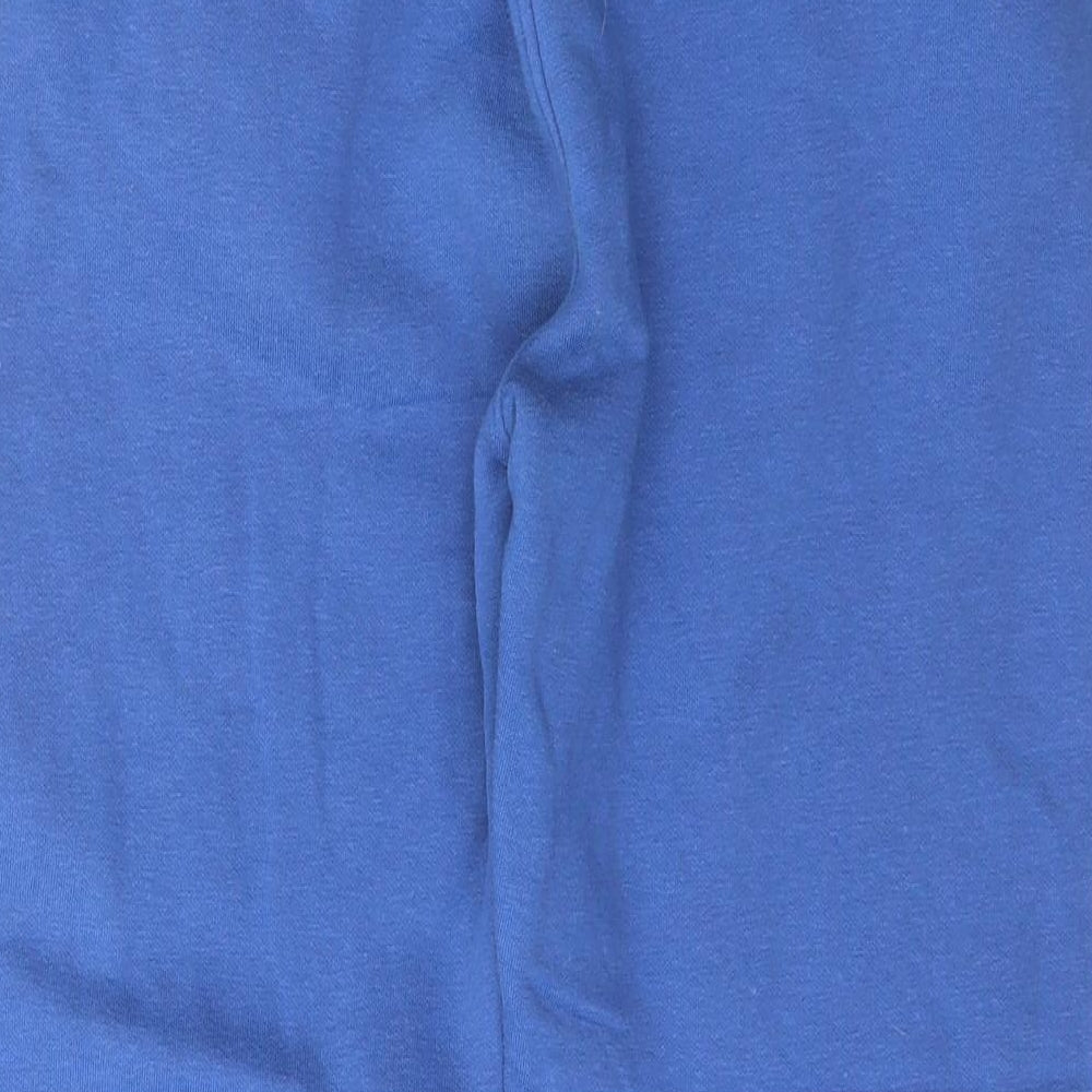 Varsity Team Players Mens Blue Striped Cotton Jogger Trousers Size L L25 in Regular Drawstring