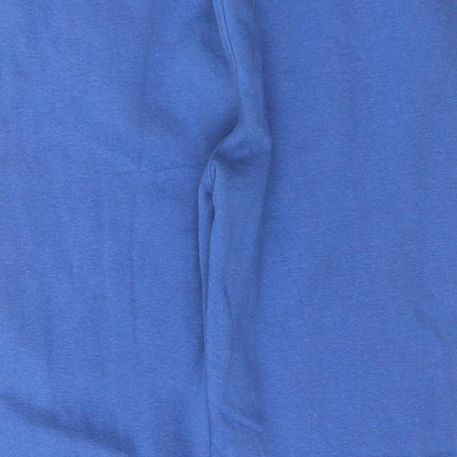 Varsity Team Players Mens Blue Striped Cotton Jogger Trousers Size L L25 in Regular Drawstring