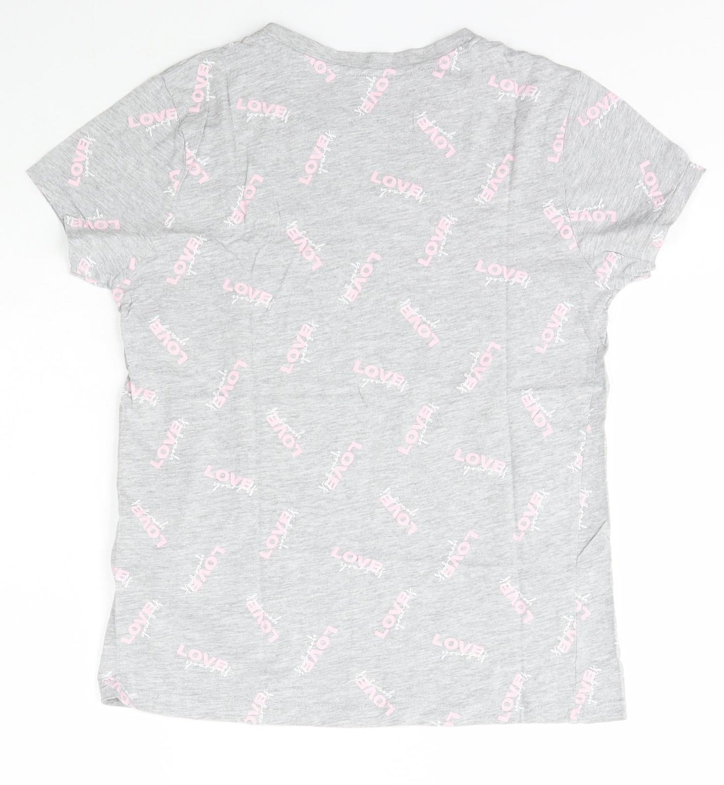 Primark Womens Grey  Cotton Basic T-Shirt Size XS Crew Neck