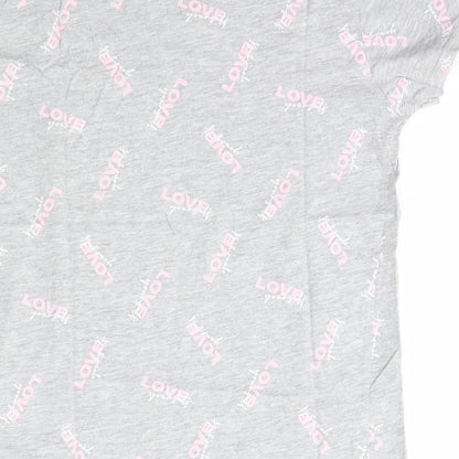 Primark Womens Grey  Cotton Basic T-Shirt Size XS Crew Neck