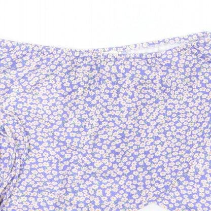 Womens UK Size XS Pull&Bear Purple Wrap Skirt