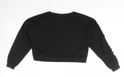 Primark Girls Black  Cotton Pullover Sweatshirt Size 11-12 Years  Pullover - Friends