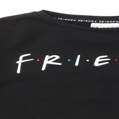 Primark Girls Black  Cotton Pullover Sweatshirt Size 11-12 Years  Pullover - Friends