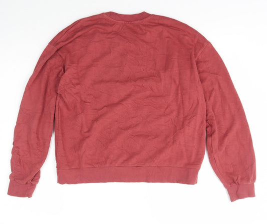 Bershka Womens Purple  Cotton Pullover Sweatshirt Size S  Pullover