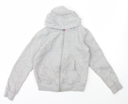 Feva Diva  Boys Grey  Polyester Full Zip Hoodie Size 7-8 Years  Zip