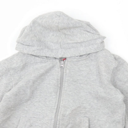 Feva Diva  Boys Grey  Polyester Full Zip Hoodie Size 7-8 Years  Zip