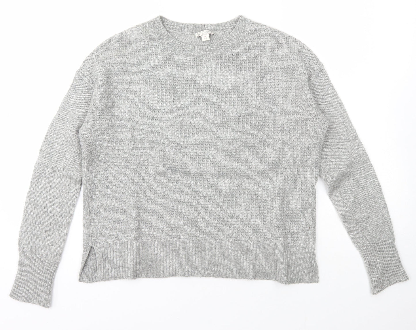 Gap Womens Grey Crew Neck  Nylon Pullover Jumper Size S