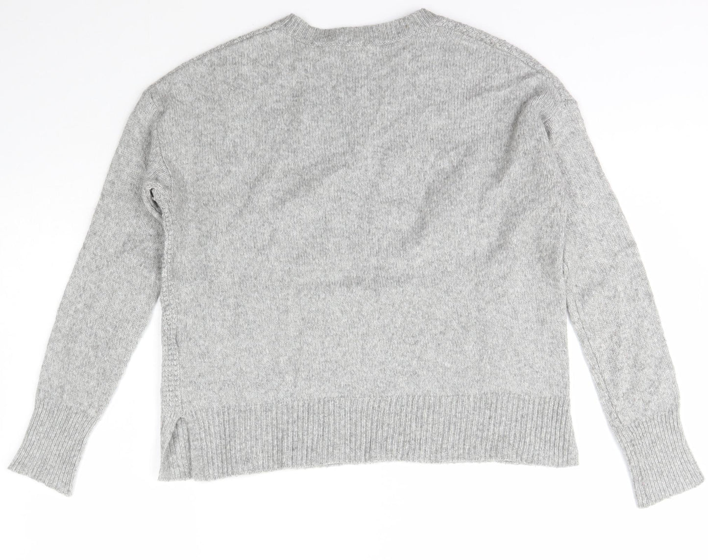 Gap Womens Grey Crew Neck  Nylon Pullover Jumper Size S