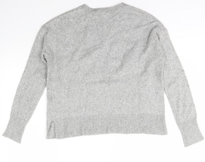 Gap Womens Grey Crew Neck  Nylon Pullover Jumper Size S