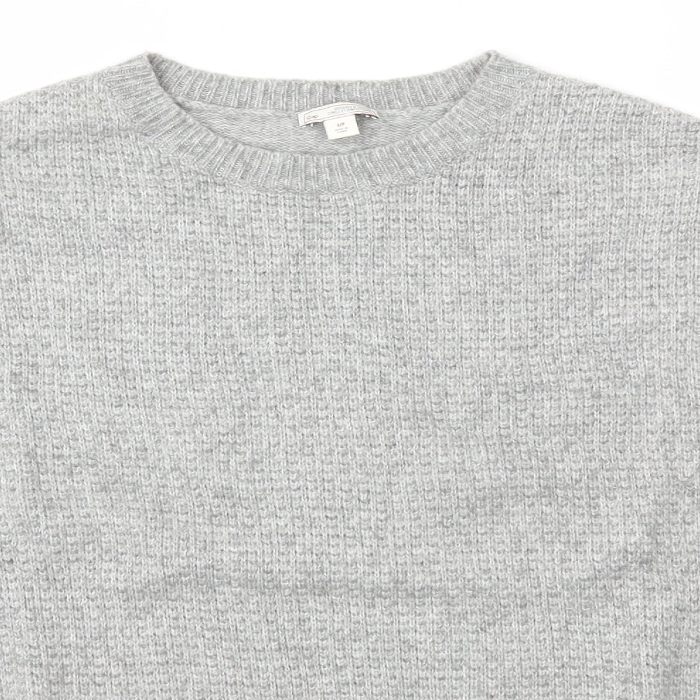 Gap Womens Grey Crew Neck  Nylon Pullover Jumper Size S