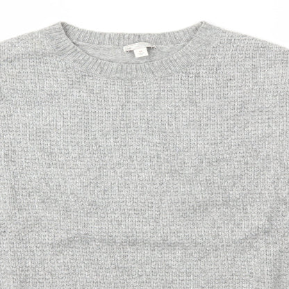 Gap Womens Grey Crew Neck  Nylon Pullover Jumper Size S