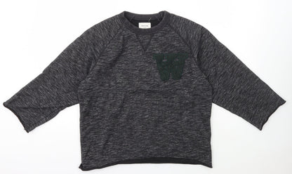 Wood Wood Womens Grey Crew Neck  Cotton Pullover Jumper Size XS