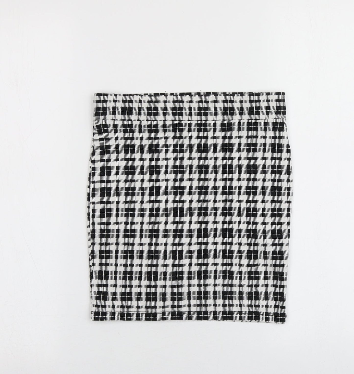 New Look Girls Black Plaid Cotton A-Line Skirt Size 10-11 Years  Regular
