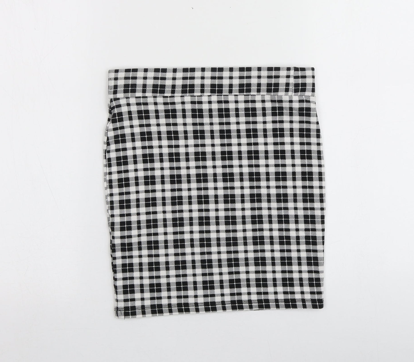 New Look Girls Black Plaid Cotton A-Line Skirt Size 10-11 Years  Regular