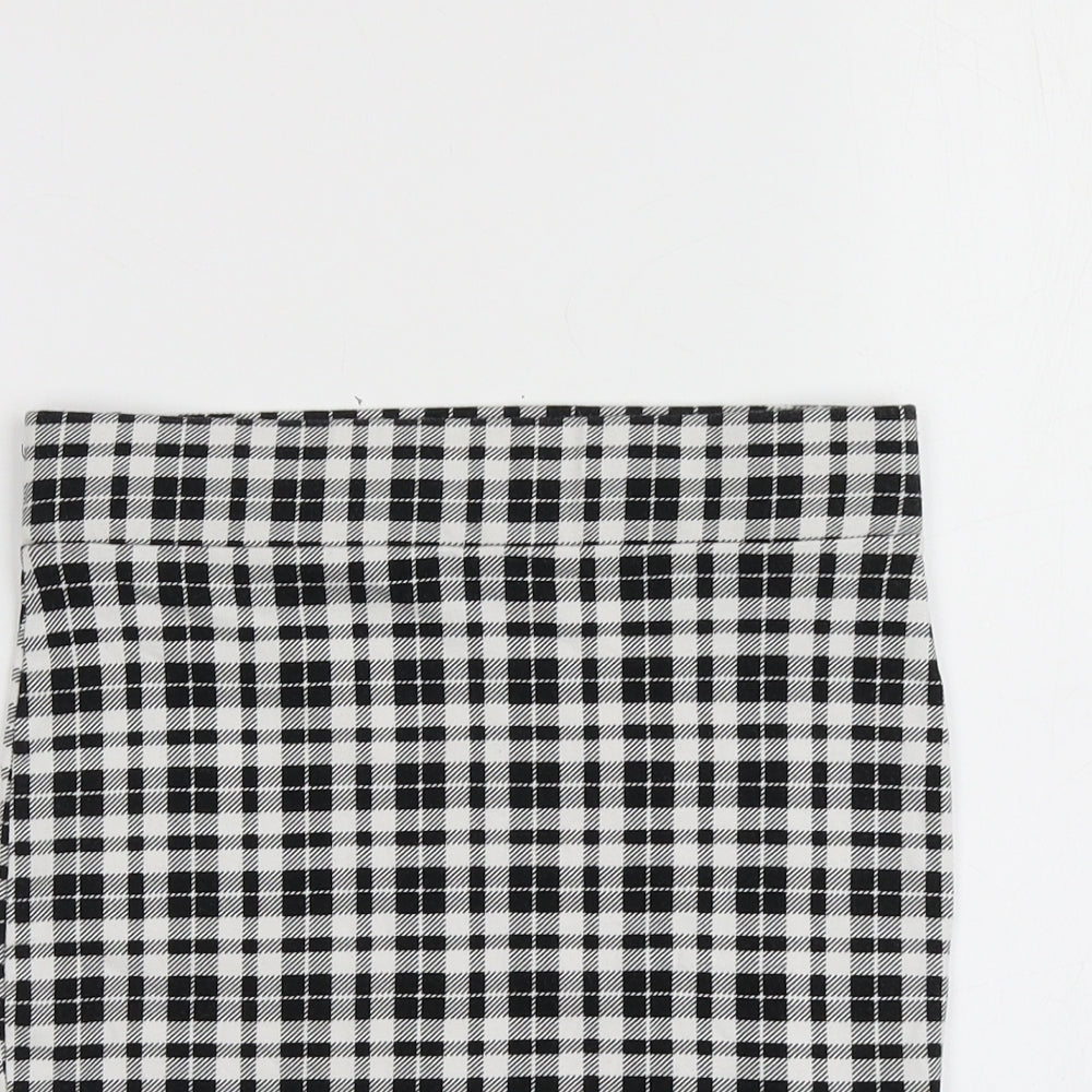 New Look Girls Black Plaid Cotton A-Line Skirt Size 10-11 Years  Regular