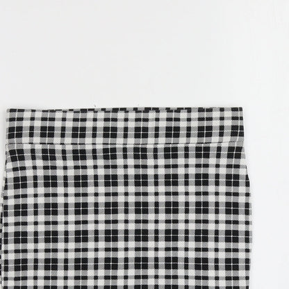 New Look Girls Black Plaid Cotton A-Line Skirt Size 10-11 Years  Regular