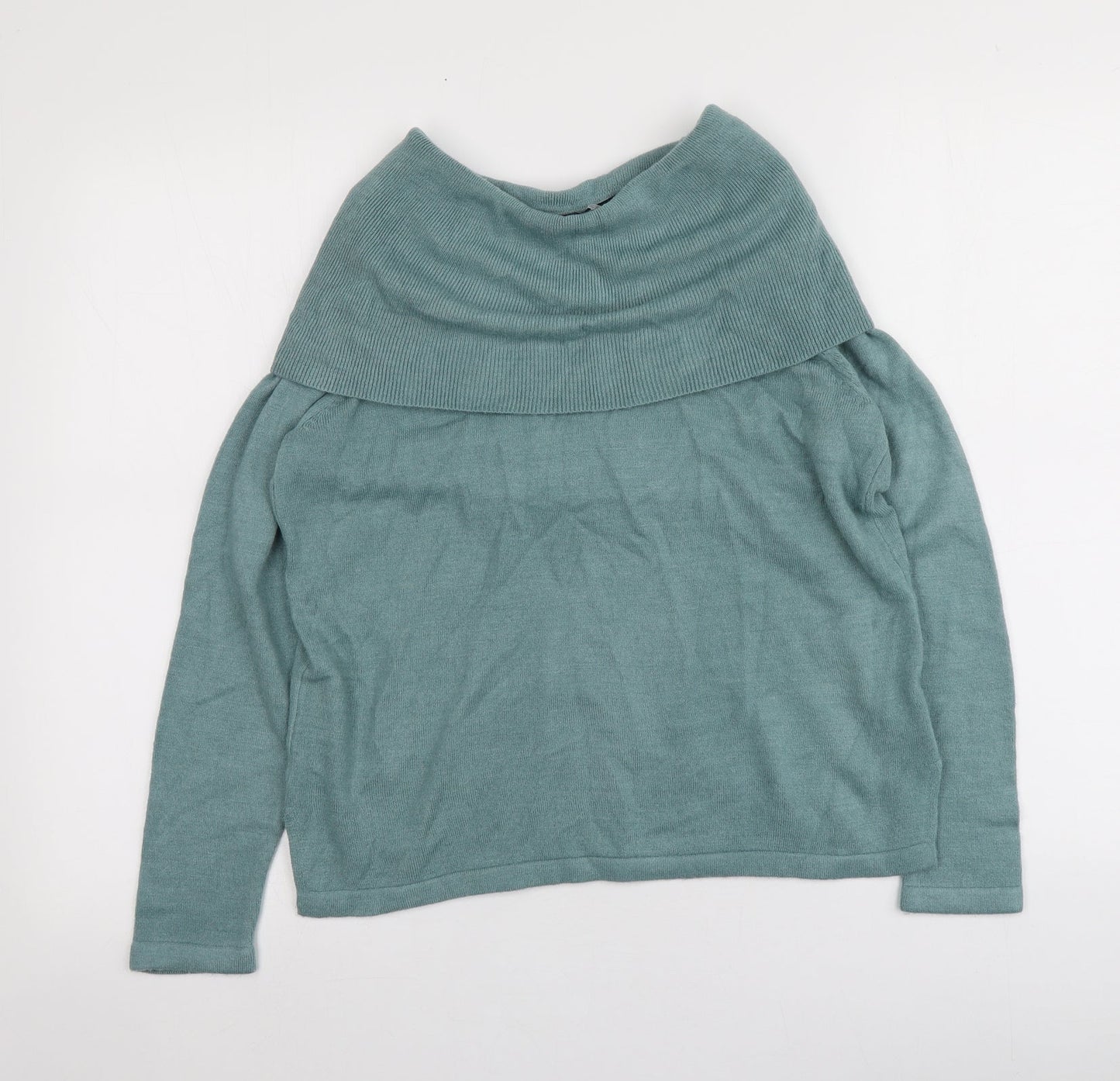 Womens UK Size 12 M&S Blue Pullover Jumper