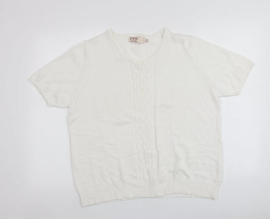 Womens UK Size M EWM Ivory Pullover Jumper