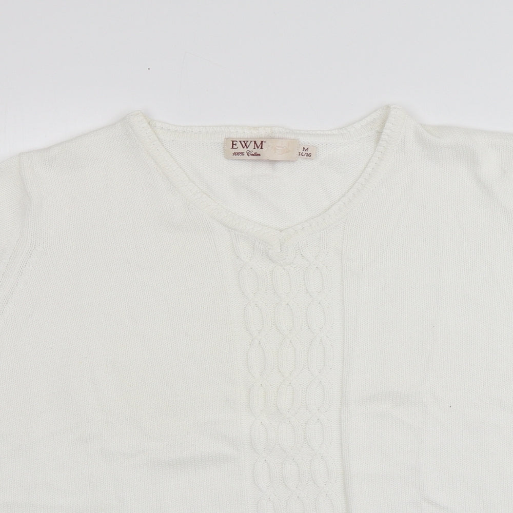 Womens UK Size M EWM Ivory Pullover Jumper