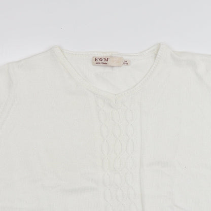 Womens UK Size M EWM Ivory Pullover Jumper
