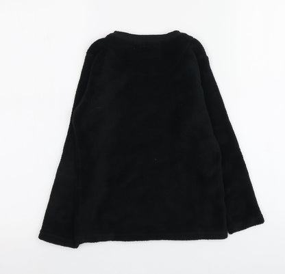 Primark Boys Black Geometric 100% Polyester Pullover Sweatshirt Size 7-8 Years