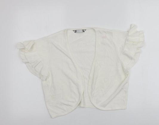 Joanna Hope Womens Ivory V-Neck  Viscose Cardigan Jumper Size 14
