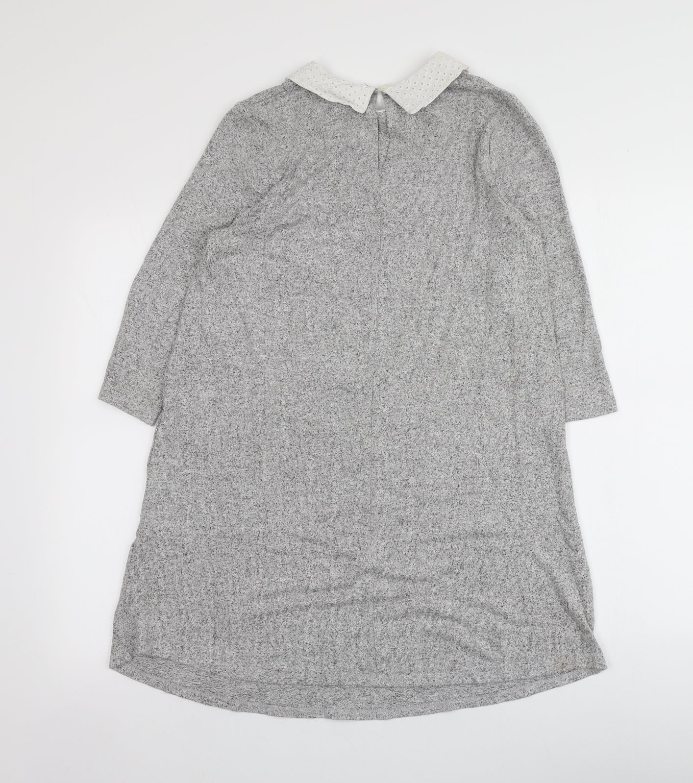 TU Womens Grey  Viscose Jumper Dress  Size 8  Round Neck