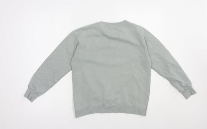 RESERVED Girls Green  Cotton Pullover Sweatshirt Size 11-12 Years  Pullover