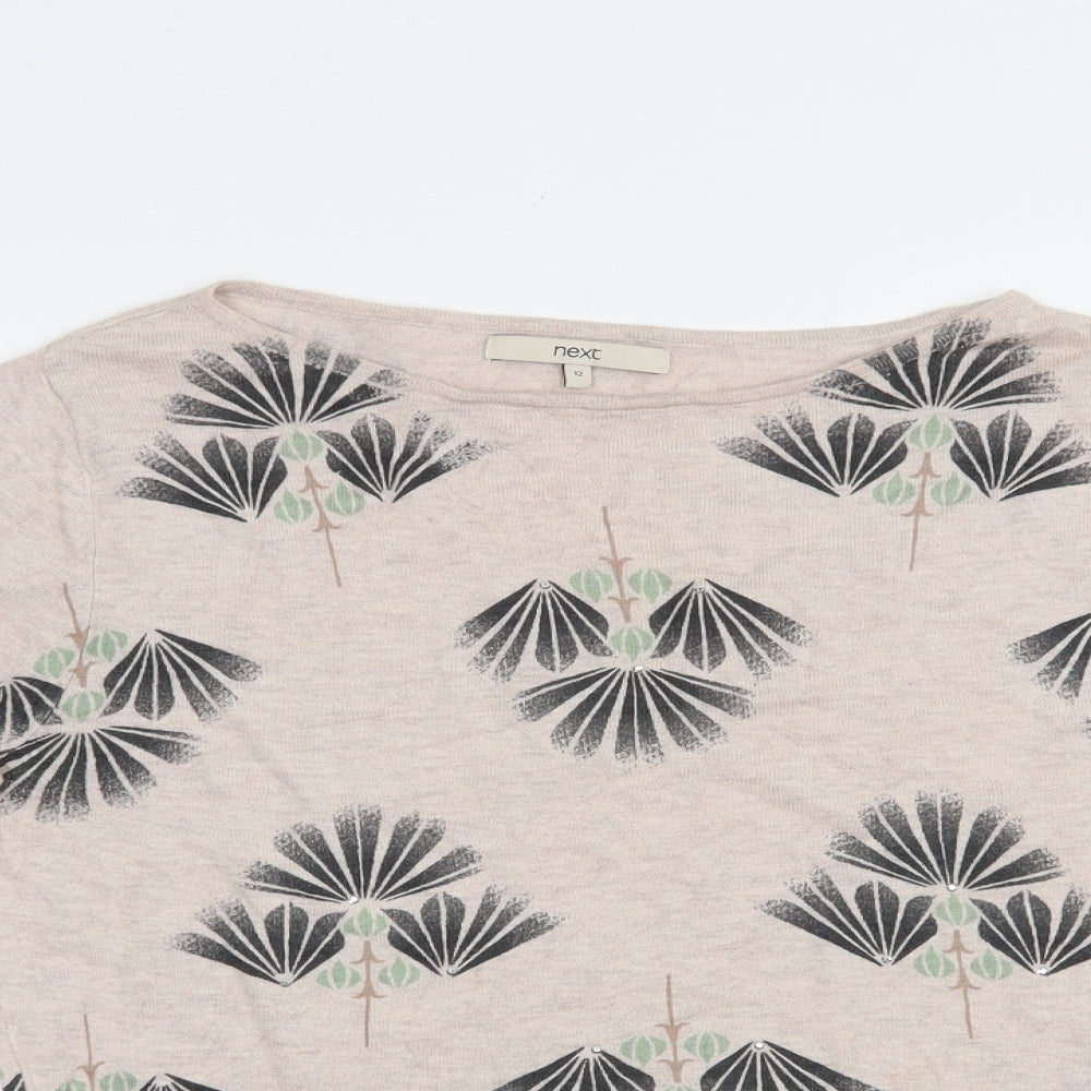 Womens UK Size 12 NEXT Beige Pullover Jumper