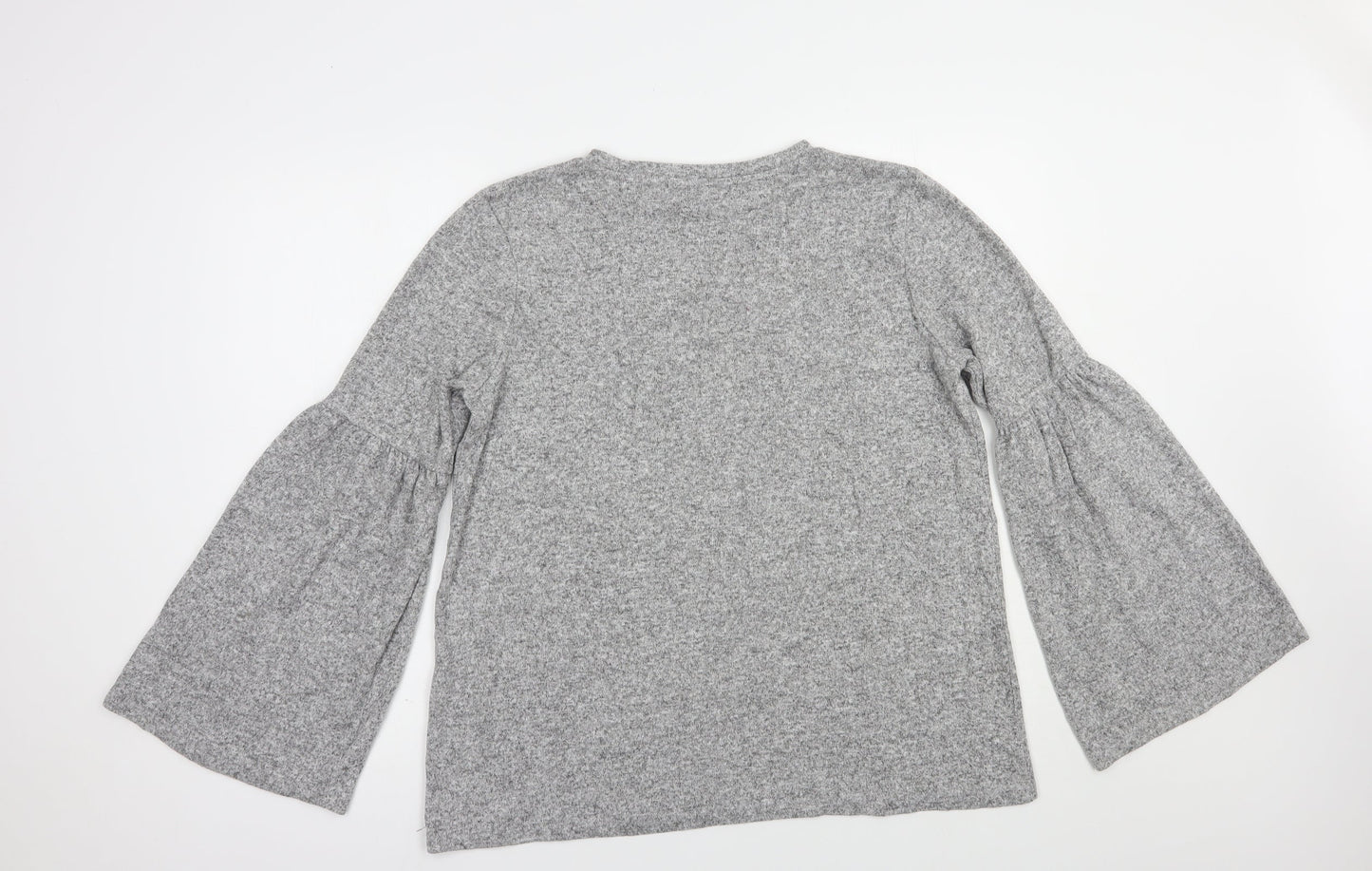 Zara Womens Grey  Viscose Pullover Sweatshirt Size L  Pullover