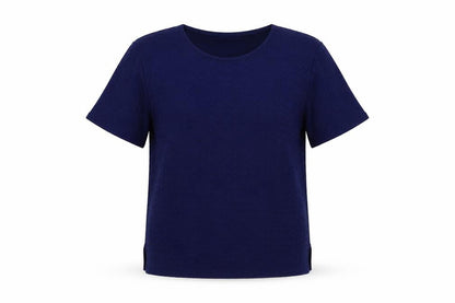 Womens UK Size M Pure & Natural Blue Basic Blouse