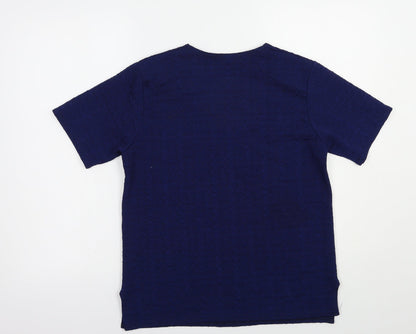 Womens UK Size M Pure & Natural Blue Basic Blouse