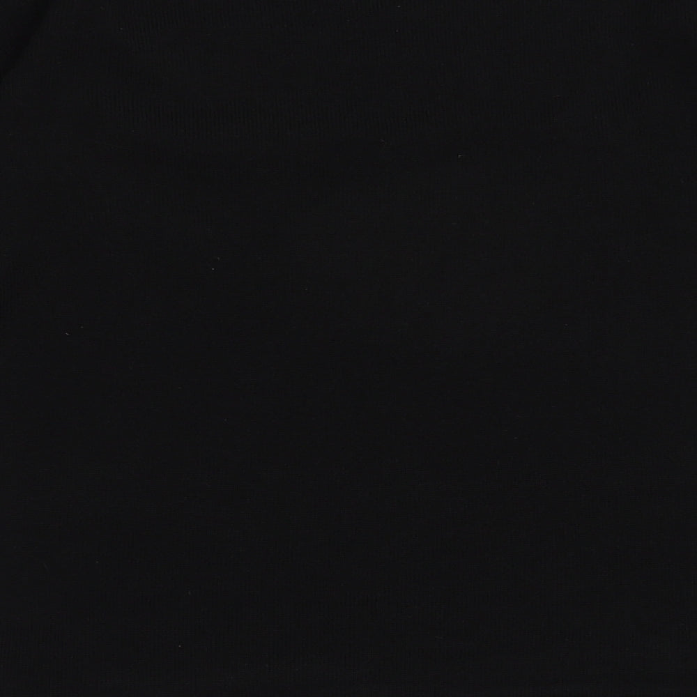 Anna Rose Womens Black Boat Neck  Acrylic Pullover Jumper Size S