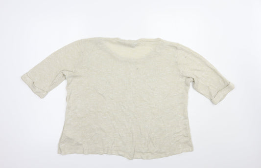 Womens UK Size 22 New Look Beige Pullover Jumper